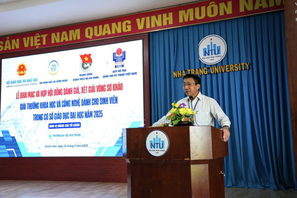 TRƯỜNG ĐẠI HỌC NHA TRANG ĐĂNG CAI VÒNG SƠ KHẢO GIẢI THƯỞNG KHOA HỌC & CÔNG NGHỆ  DÀNH CHO SINH VIÊN TRONG CƠ SỞ GIÁO DỤC ĐẠI HỌC NĂM 2025