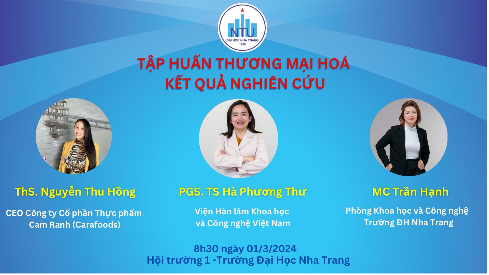 Trường Đại học Nha Trang: Tổ chức tập huấn “Thương mại hóa kết quả nghiên cứu”